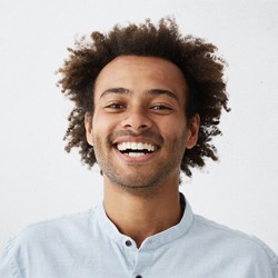 Man with white smile