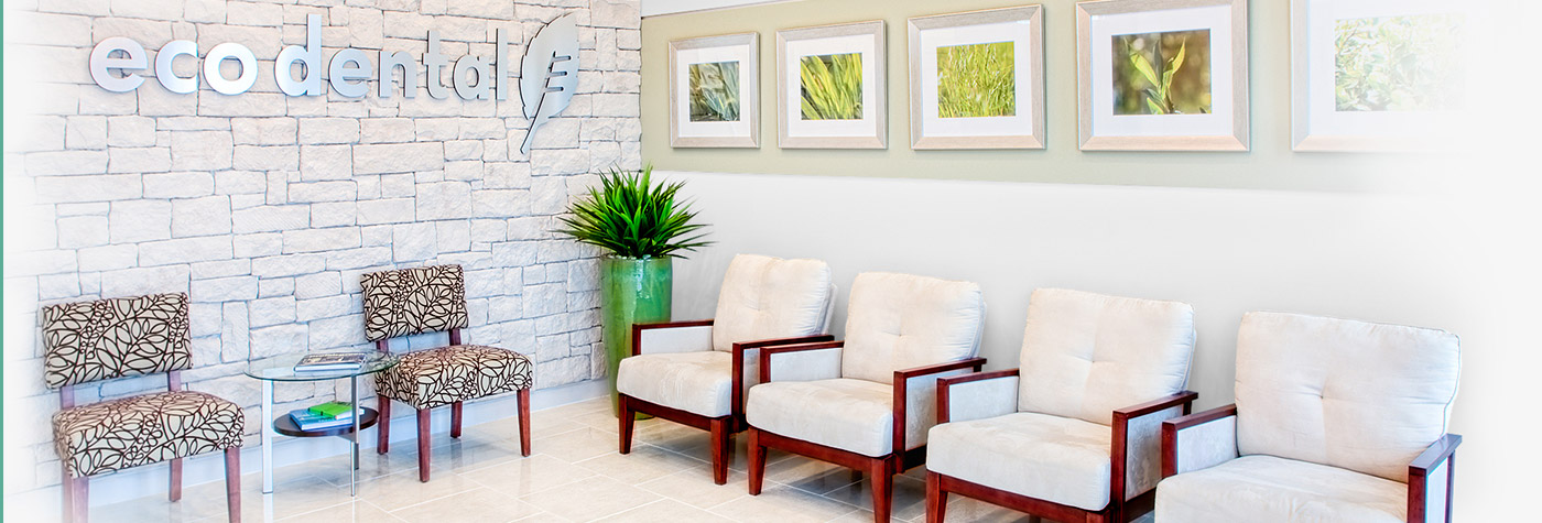 Warm welcoming Eco Dental waiting area