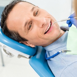 man in dental chair