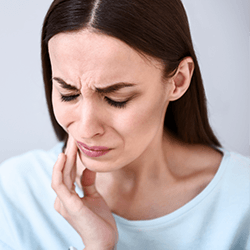 Closeup of patient receiving Botox injections