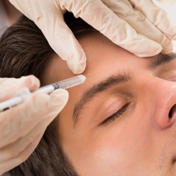 Patient receiving Botox Cosmetic injection