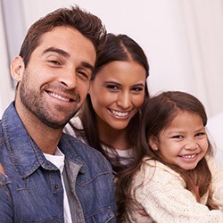 Happy family with gorgeous smiles