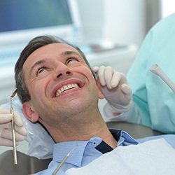 man in dental chair