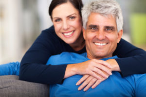 attractive couple in an embrace