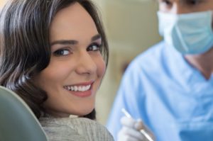 woman smiling happy dentist 