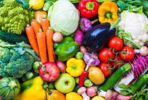 Variety of fruits and vegetables